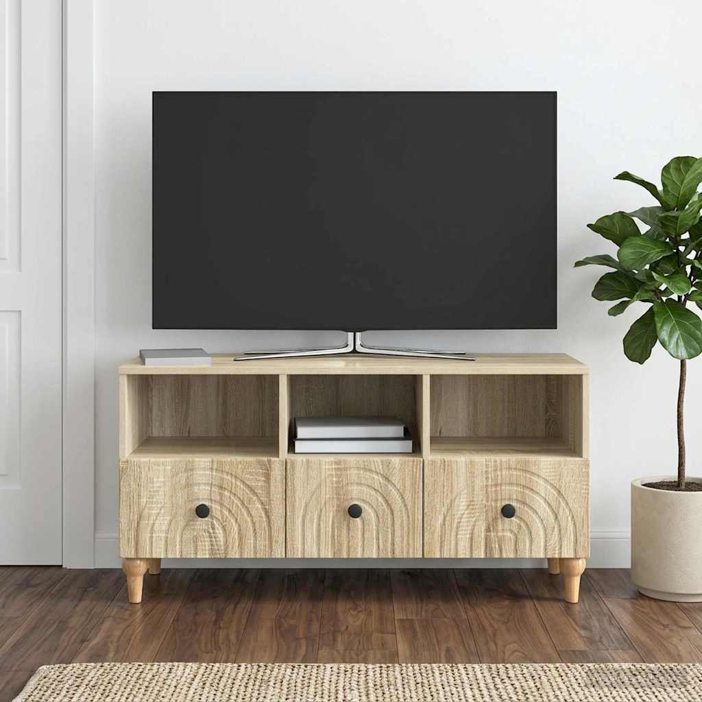 TV-Schränk 102 x 34,5 x 50 cm Sonoma-Eiche Holzwerkstoff