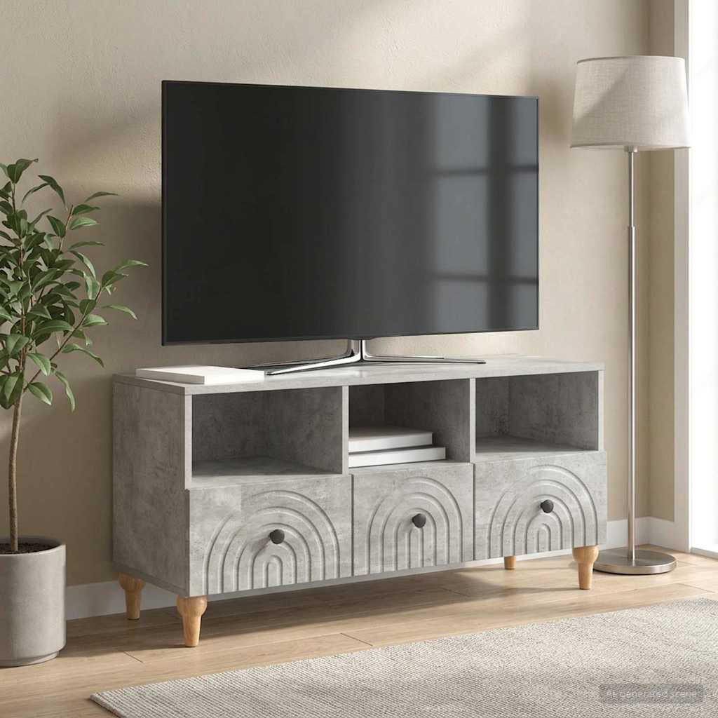 TV-Schränk 102 x 34,5 x 50 cm Betongrau Holzwerkstoff