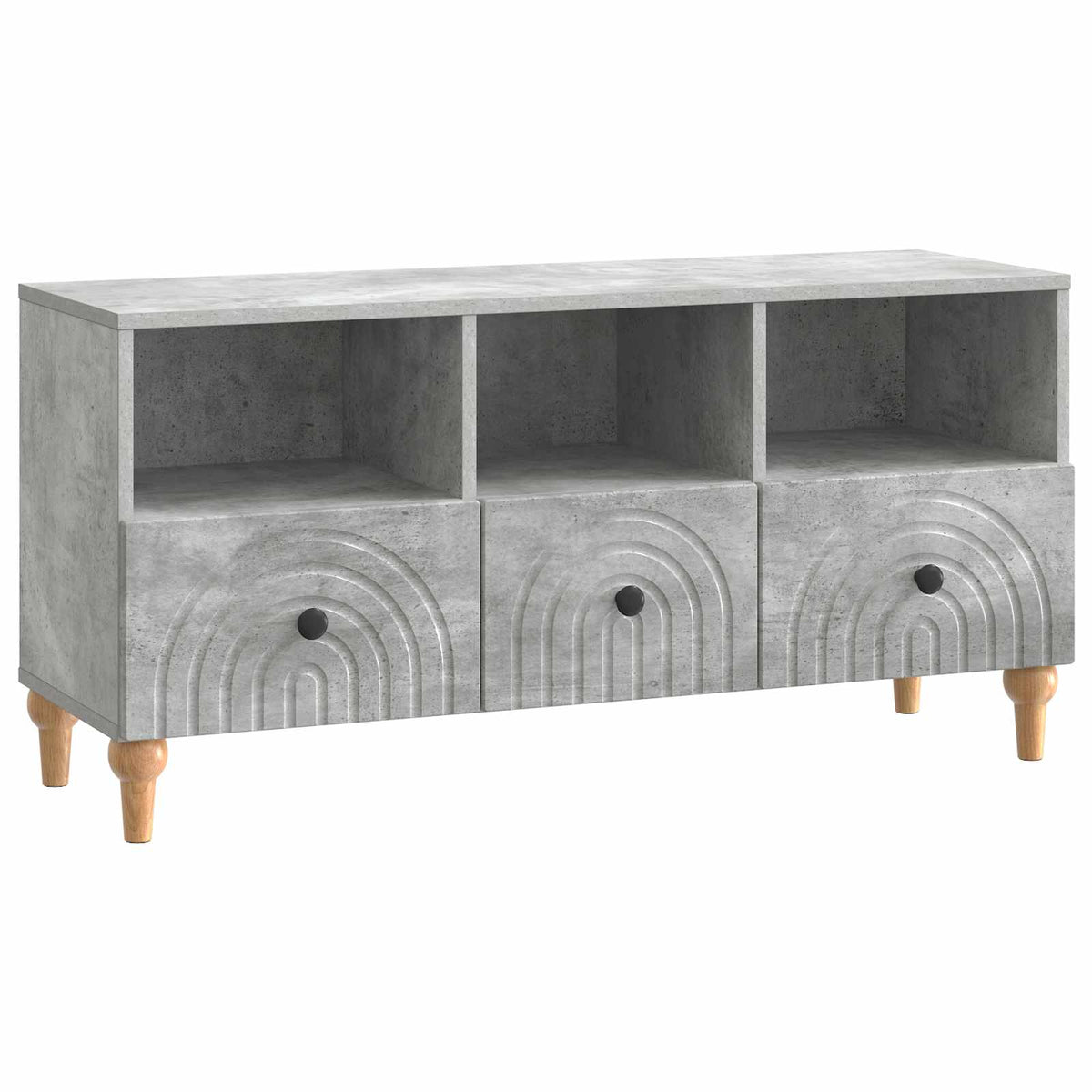 TV-Schränk 102 x 34,5 x 50 cm Betongrau Holzwerkstoff