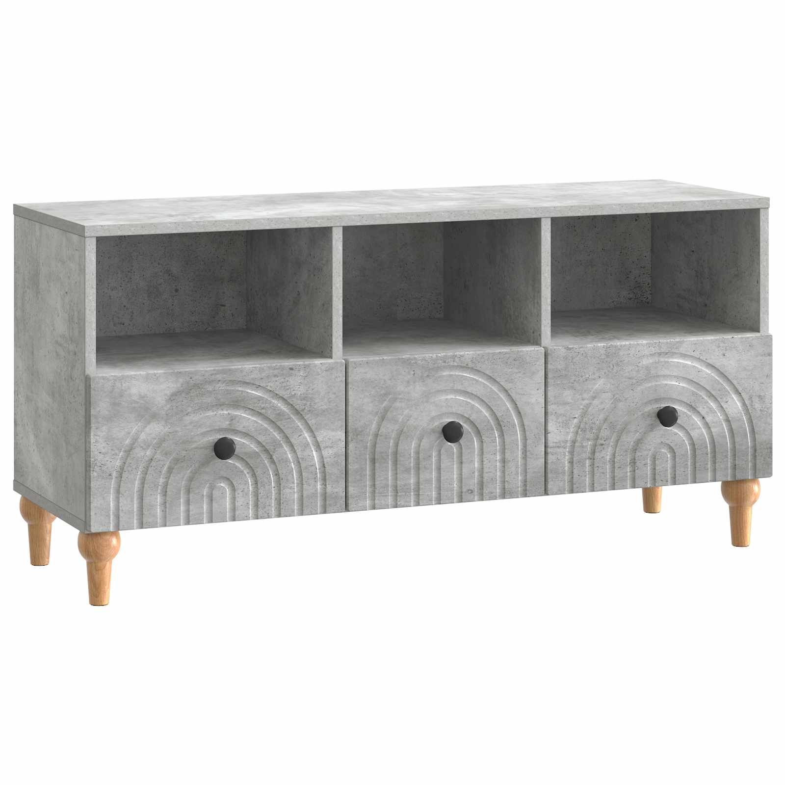 TV-Schränk 102 x 34,5 x 50 cm Betongrau Holzwerkstoff
