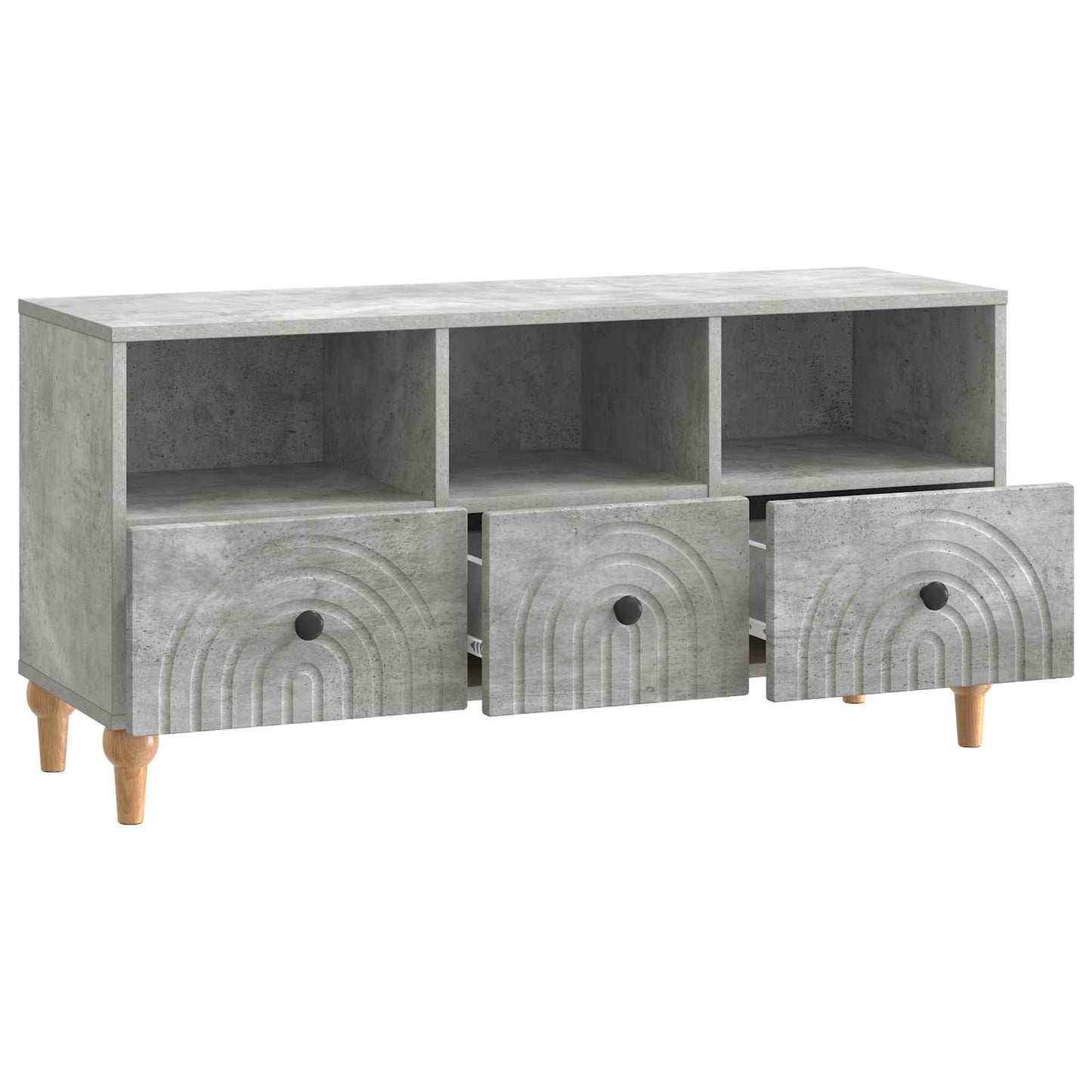 TV-Schränk 102 x 34,5 x 50 cm Betongrau Holzwerkstoff