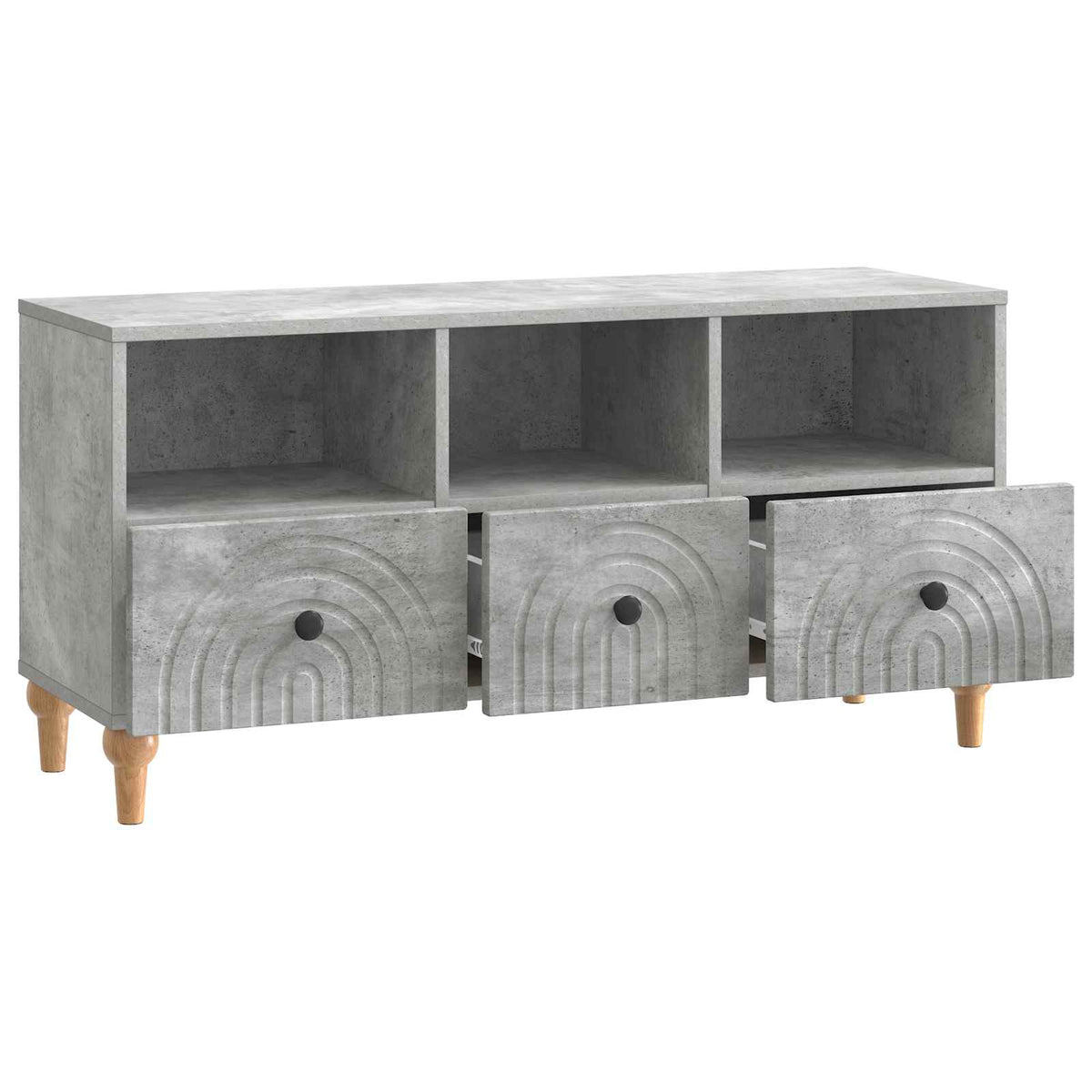 TV-Schränk 102 x 34,5 x 50 cm Betongrau Holzwerkstoff