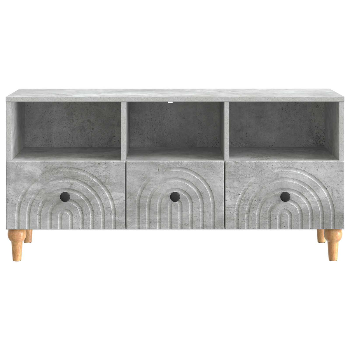 TV-Schränk 102 x 34,5 x 50 cm Betongrau Holzwerkstoff