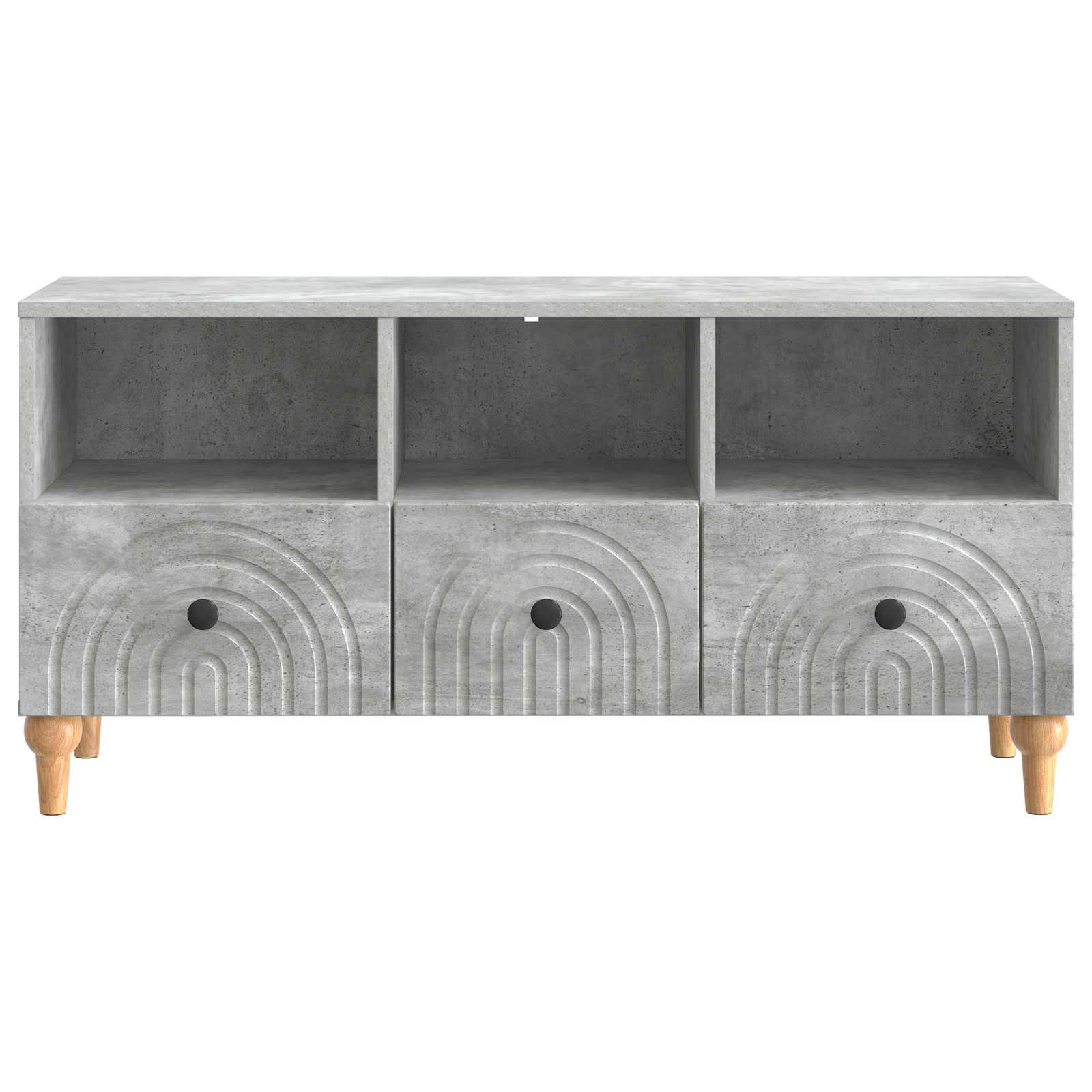 TV-Schränk 102 x 34,5 x 50 cm Betongrau Holzwerkstoff