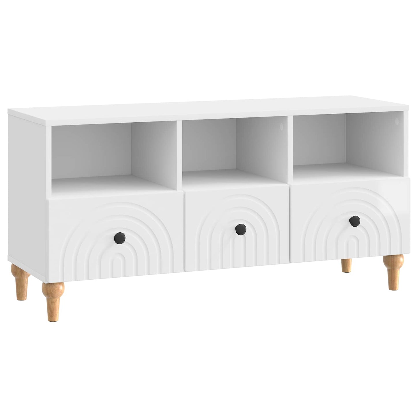 TV-Schränk 102 x 34,5 x 50 cm Hochglanz Weiß Holzwerkstoff