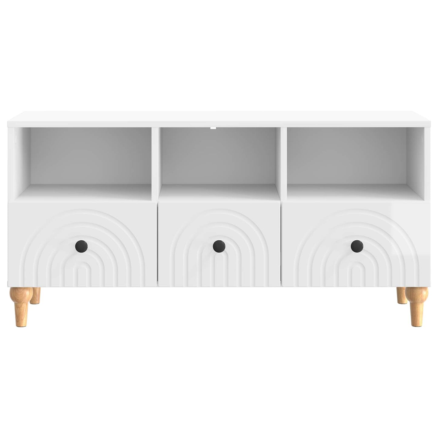 TV-Schränk 102 x 34,5 x 50 cm Hochglanz Weiß Holzwerkstoff