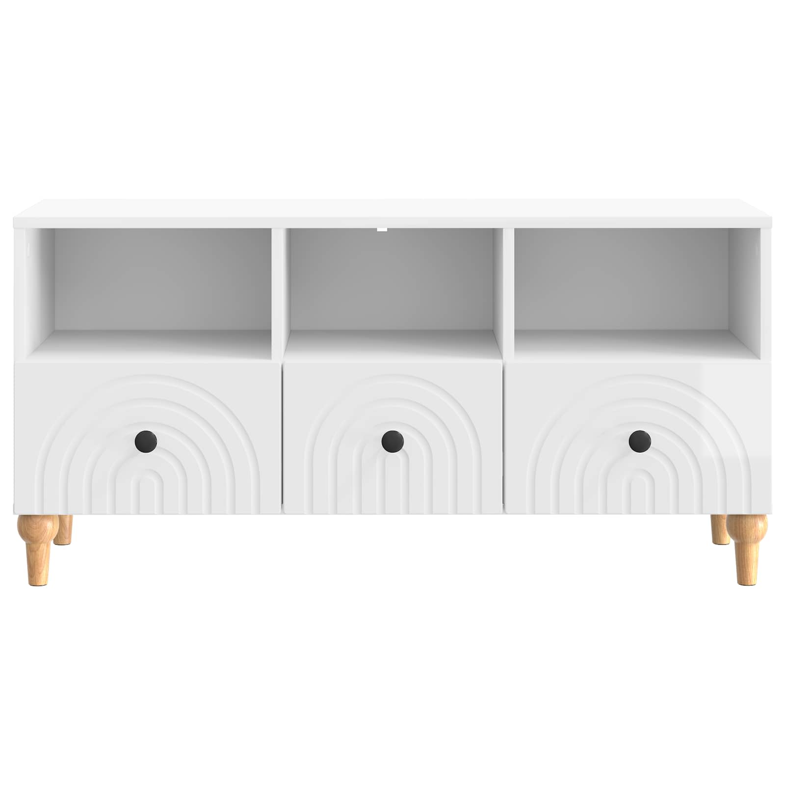 TV-Schränk 102 x 34,5 x 50 cm Hochglanz Weiß Holzwerkstoff