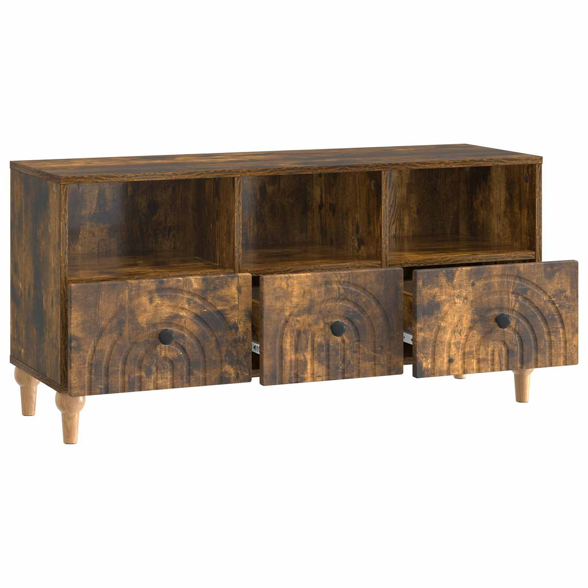 TV-Schränk 102 x 34,5 x 50 cm Räuchereiche Holzwerkstoff