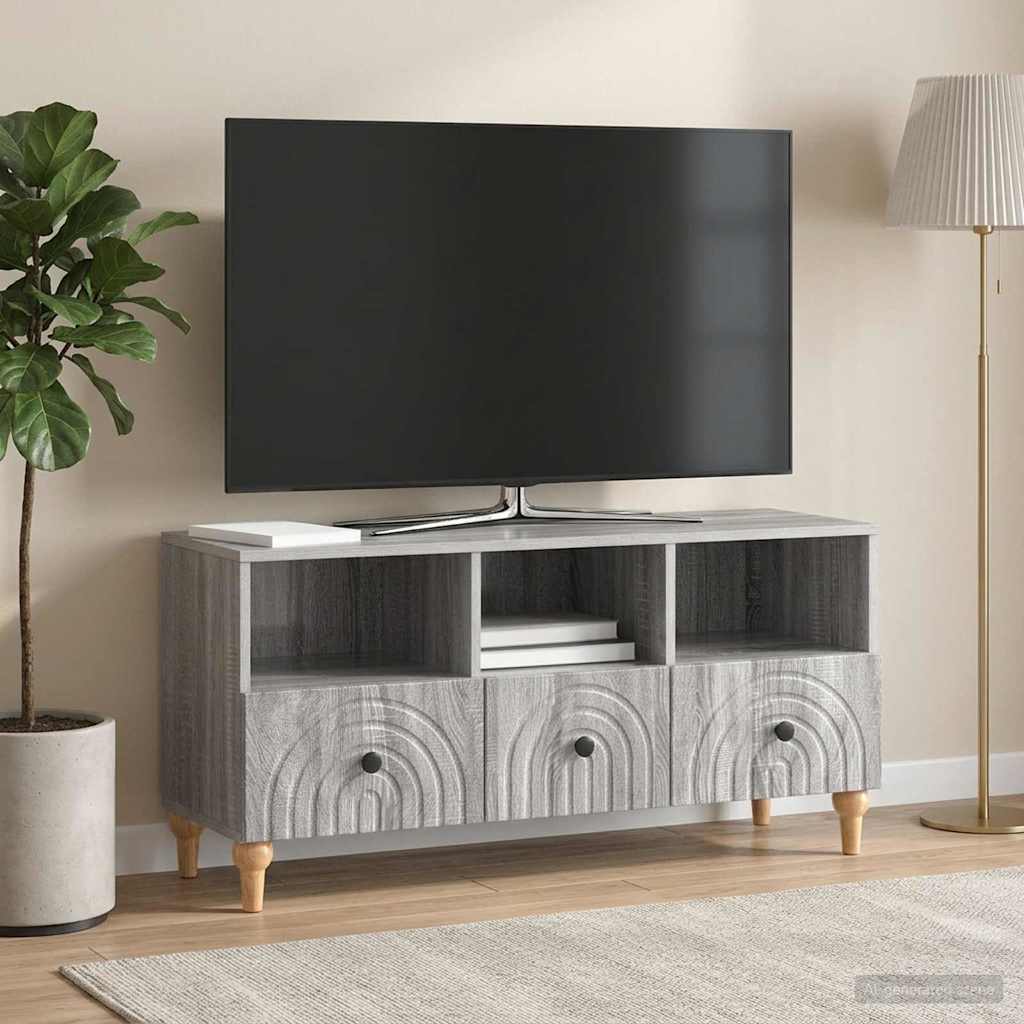 TV-Schränk 102 x 34,5 x 50 cm Sonoma-Grau Holzwerkstoff