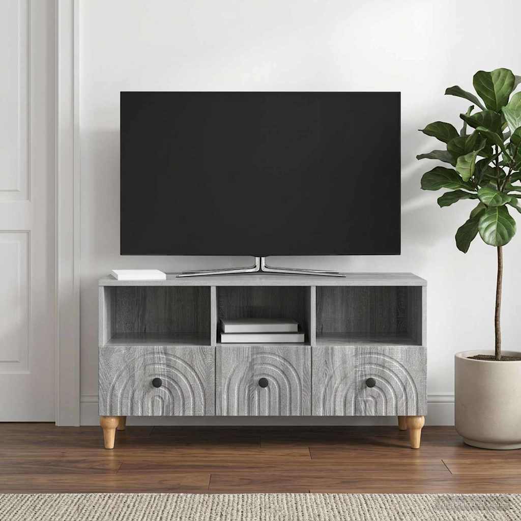 TV-Schränk 102 x 34,5 x 50 cm Sonoma-Grau Holzwerkstoff