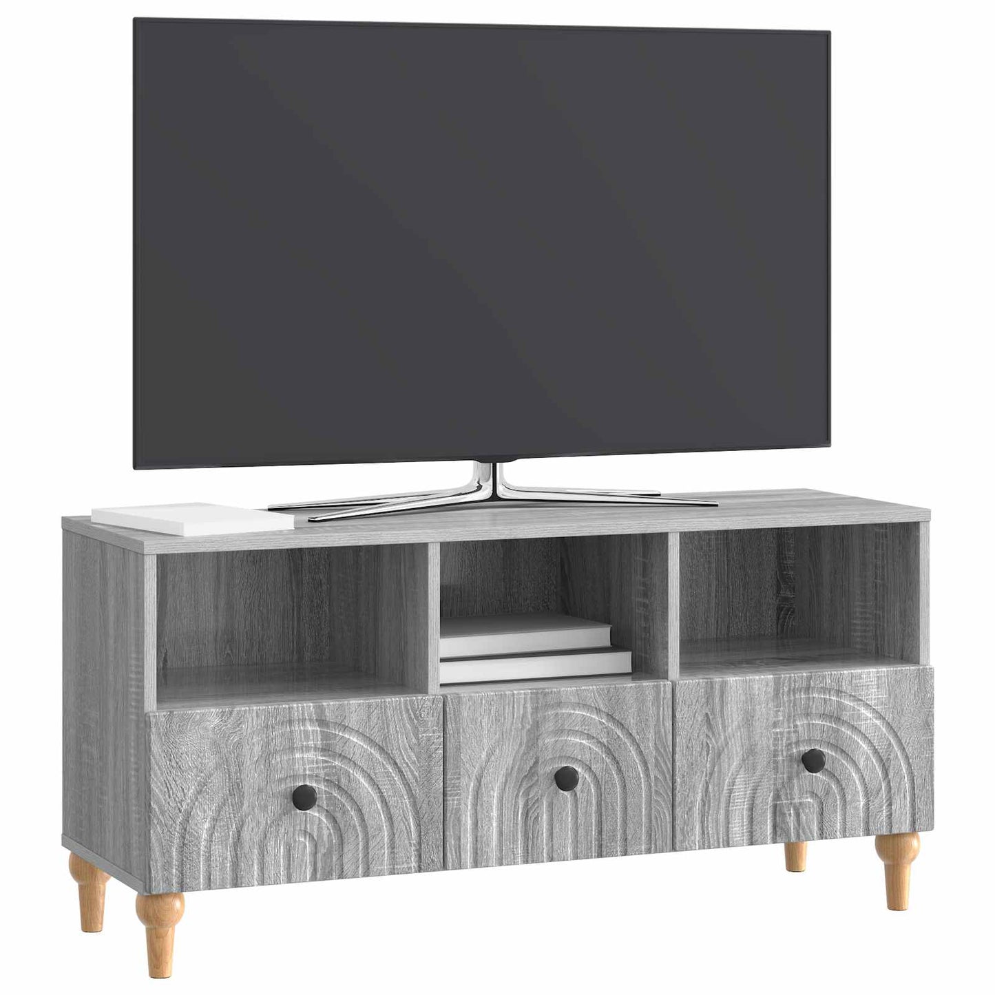 TV-Schränk 102 x 34,5 x 50 cm Sonoma-Grau Holzwerkstoff