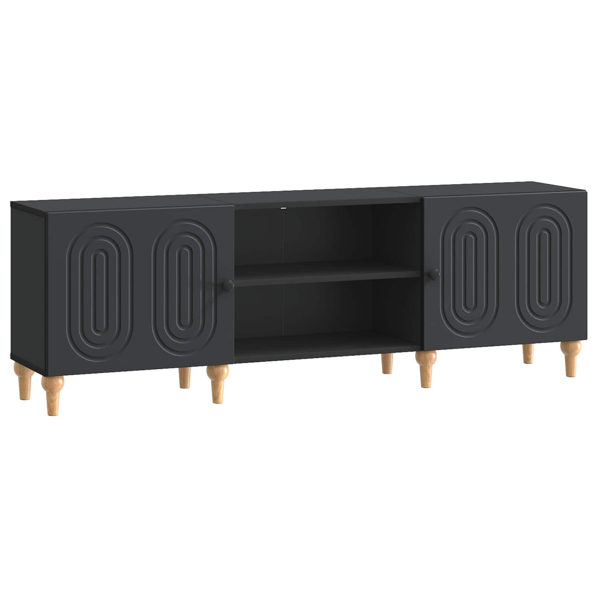 TV-Schränk 150 x 31 x 50 cm Schwarz Holzwerkstoff
