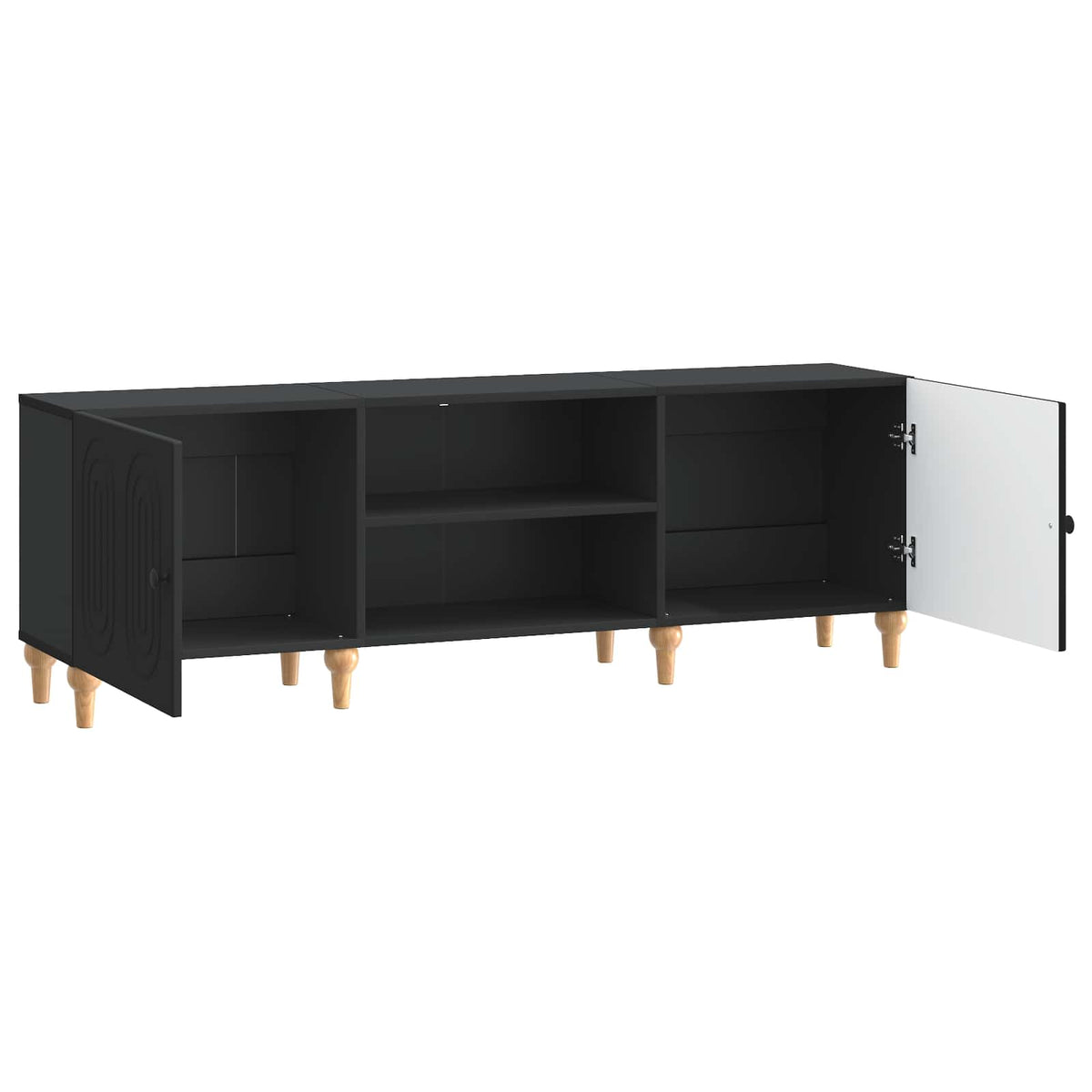TV-Schränk 150 x 31 x 50 cm Schwarz Holzwerkstoff
