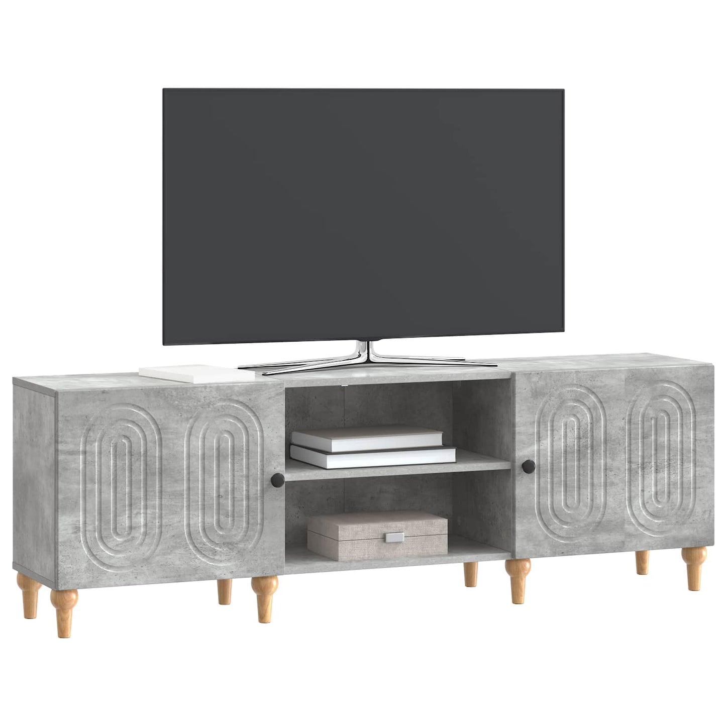 TV-Schränk 150 x 31 x 50 cm Betongrau Holzwerkstoff