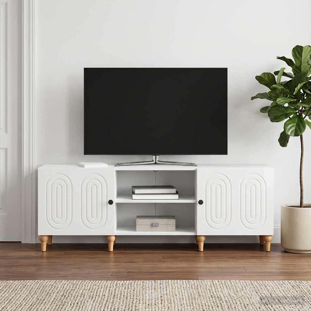 TV-Schränk 150 x 31 x 50 cm Hochglanz Weiß Holzwerkstoff
