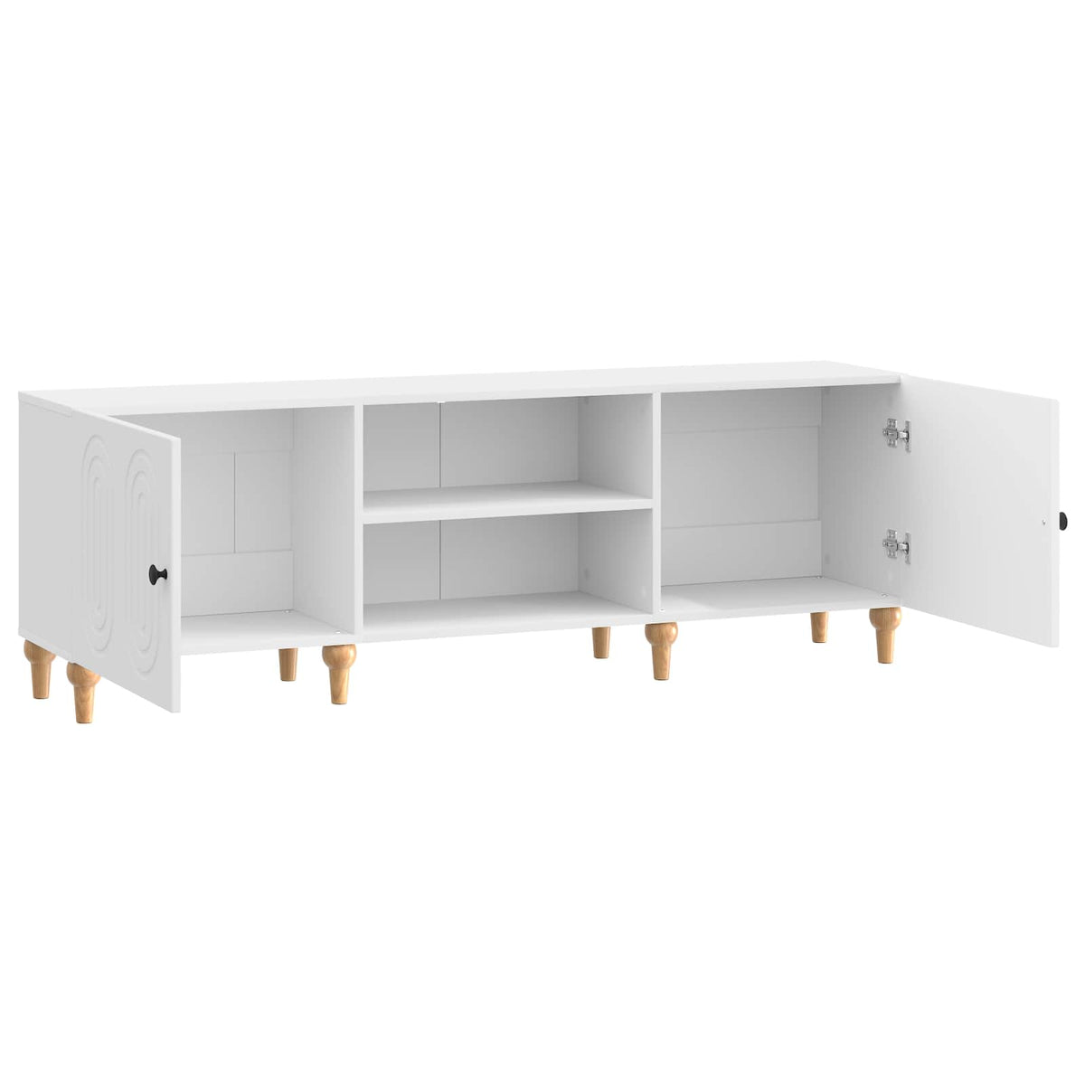 TV-Schränk 150 x 31 x 50 cm Hochglanz Weiß Holzwerkstoff