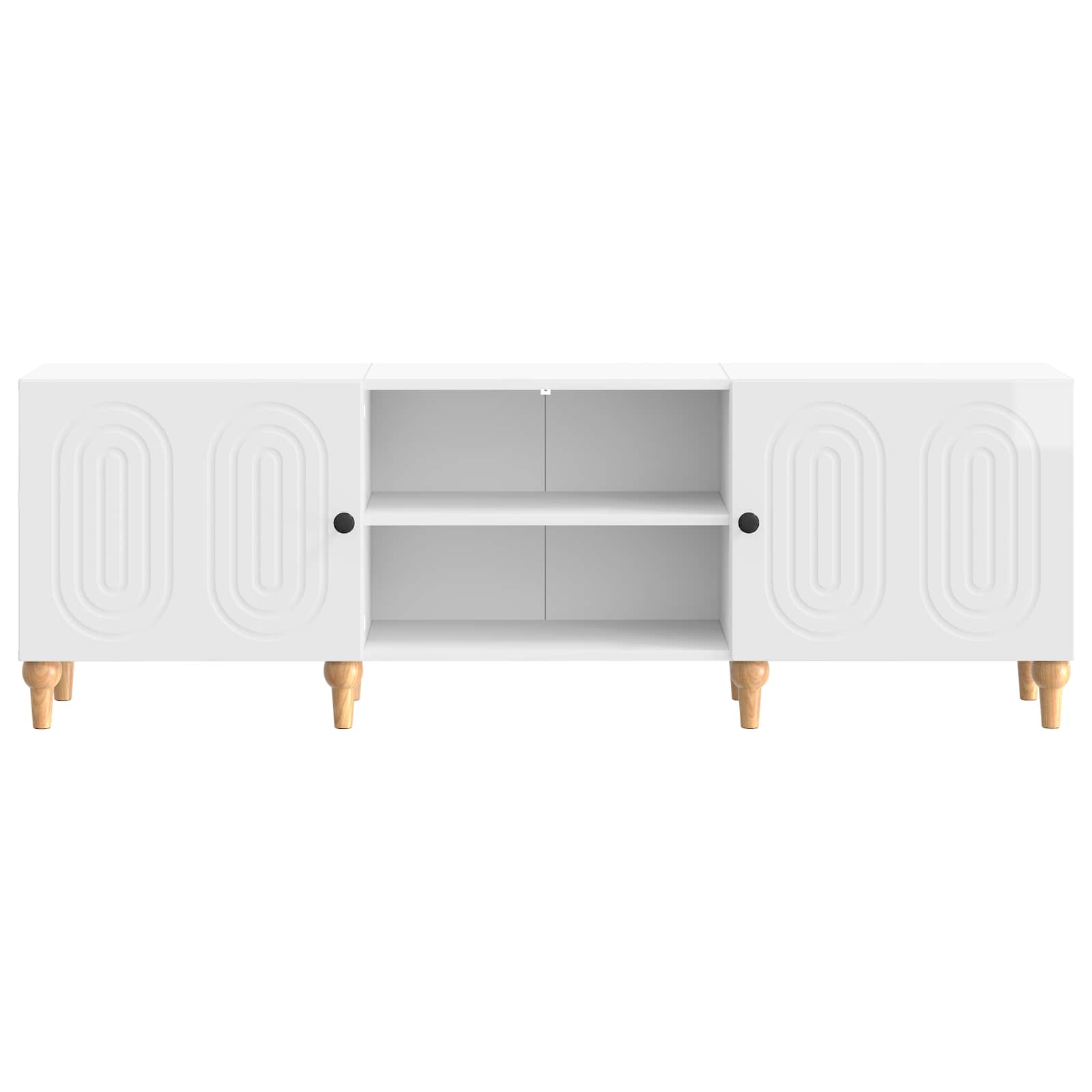 TV-Schränk 150 x 31 x 50 cm Hochglanz Weiß Holzwerkstoff