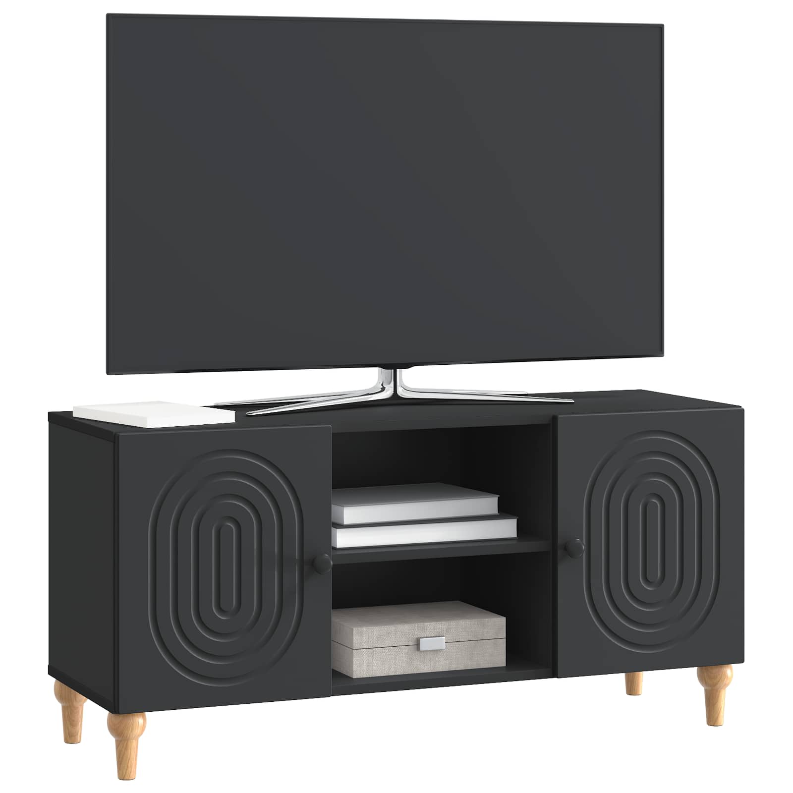 TV-Schränk Schwarz 102 x 34,5 x 50 cm Holzwerkstoff