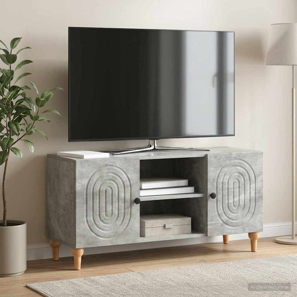 TV-Schränk Betongrau 102 x 34,5 x 50 cm Holzwerkstoff