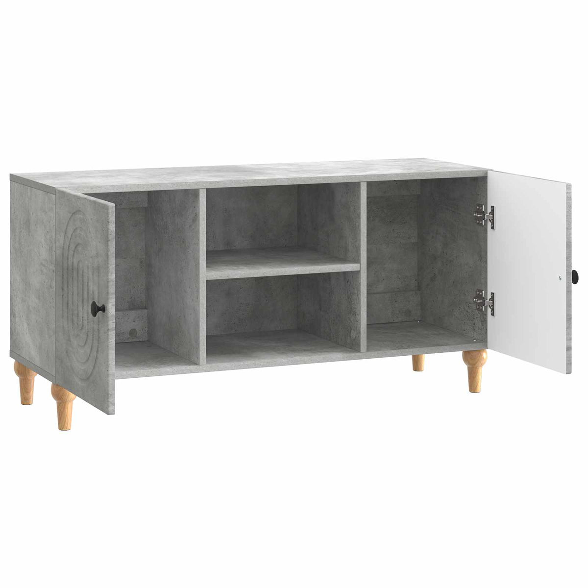 TV-Schränk Betongrau 102 x 34,5 x 50 cm Holzwerkstoff