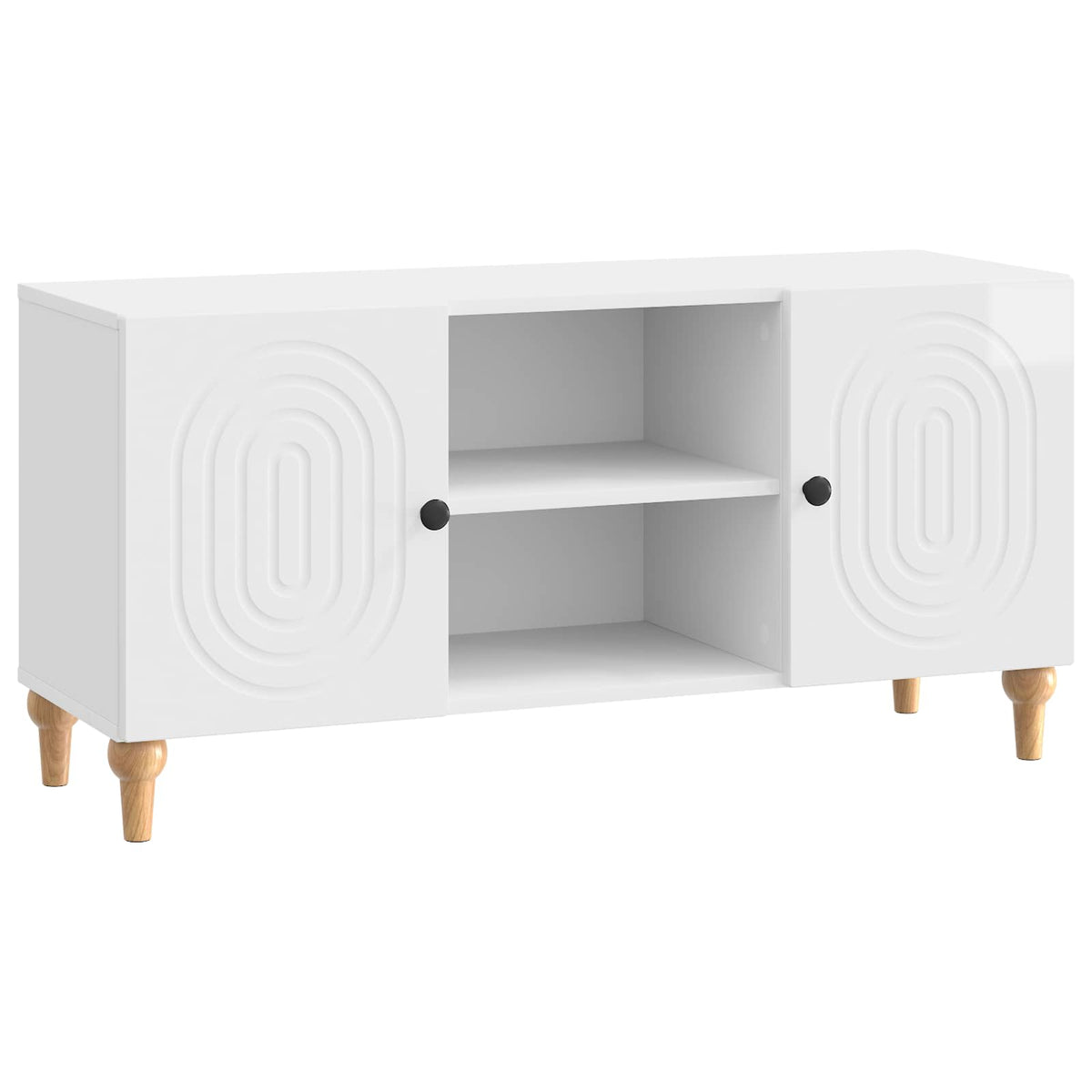 TV-Schränk Hochglanz Weiß 102 x 34,5 x 50 cm Holzwerkstoff