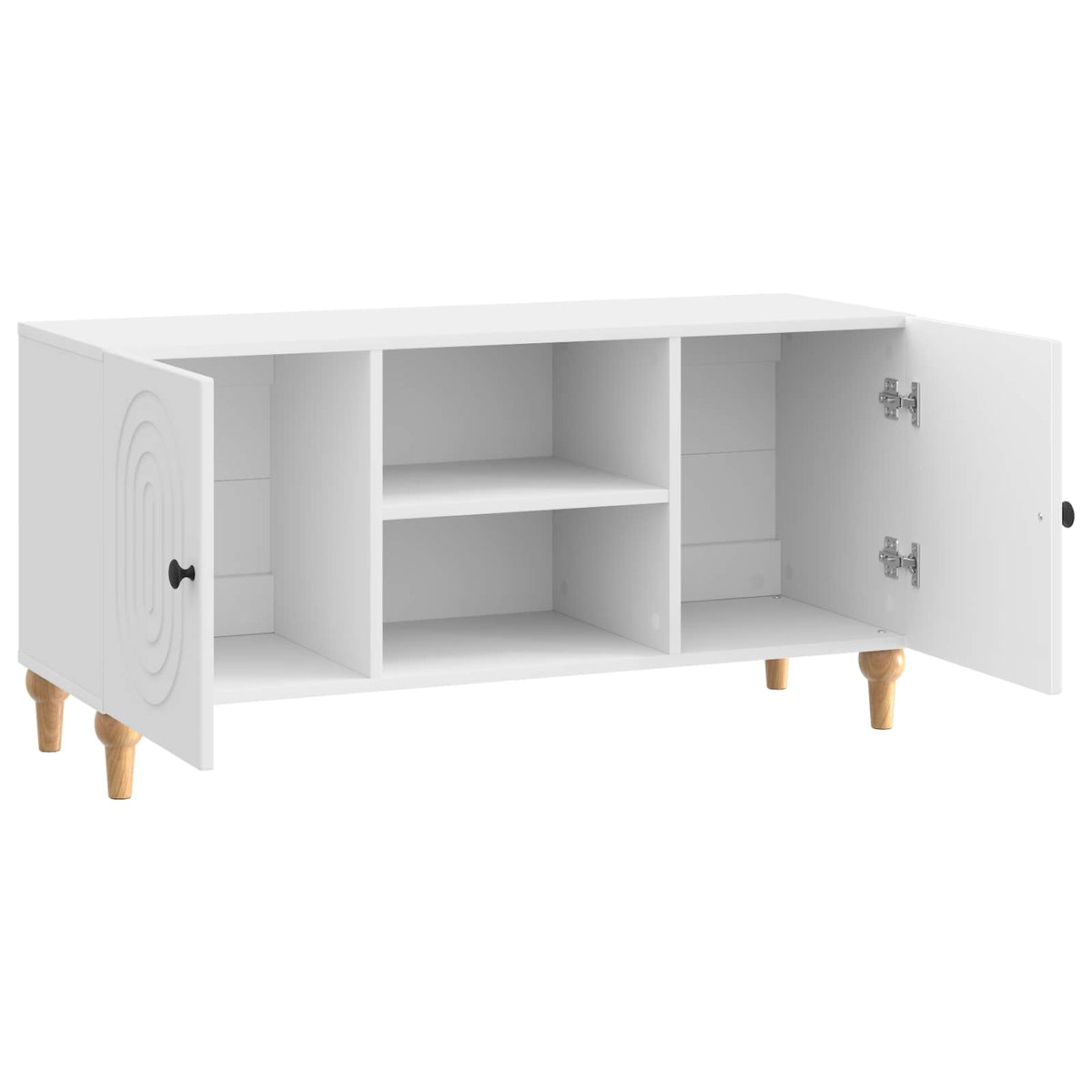 TV-Schränk Hochglanz Weiß 102 x 34,5 x 50 cm Holzwerkstoff