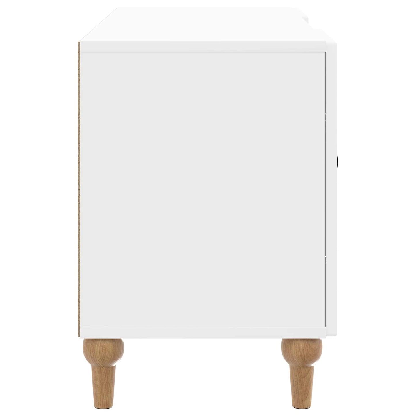 TV-Schränk Hochglanz Weiß 102 x 34,5 x 50 cm Holzwerkstoff