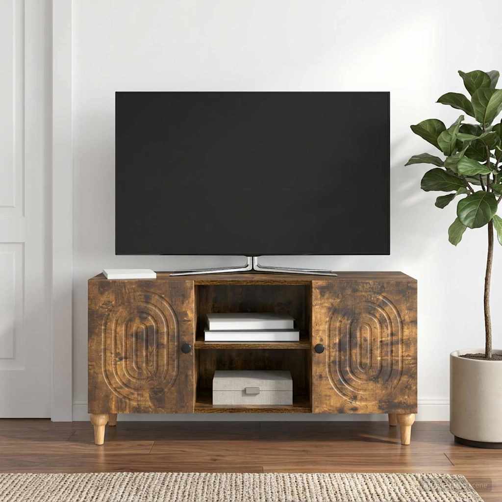 TV-Schränk Geräucherte Eiche 102 x 34,5 x 50 cm Holzwerkstoff