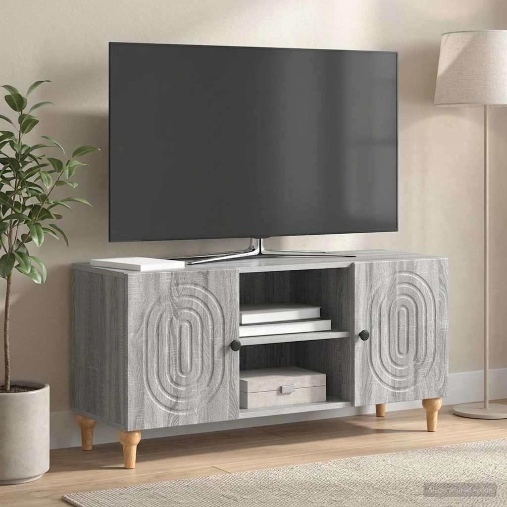 TV-Schränk 102 x 34,5 x 50 cm Graues Sonoma Holzwerkstoff