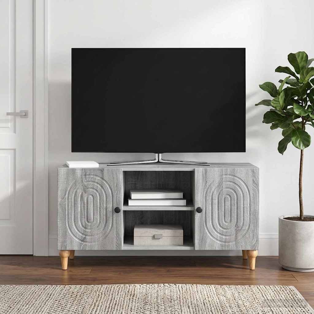 TV-Schränk 102 x 34,5 x 50 cm Graues Sonoma Holzwerkstoff