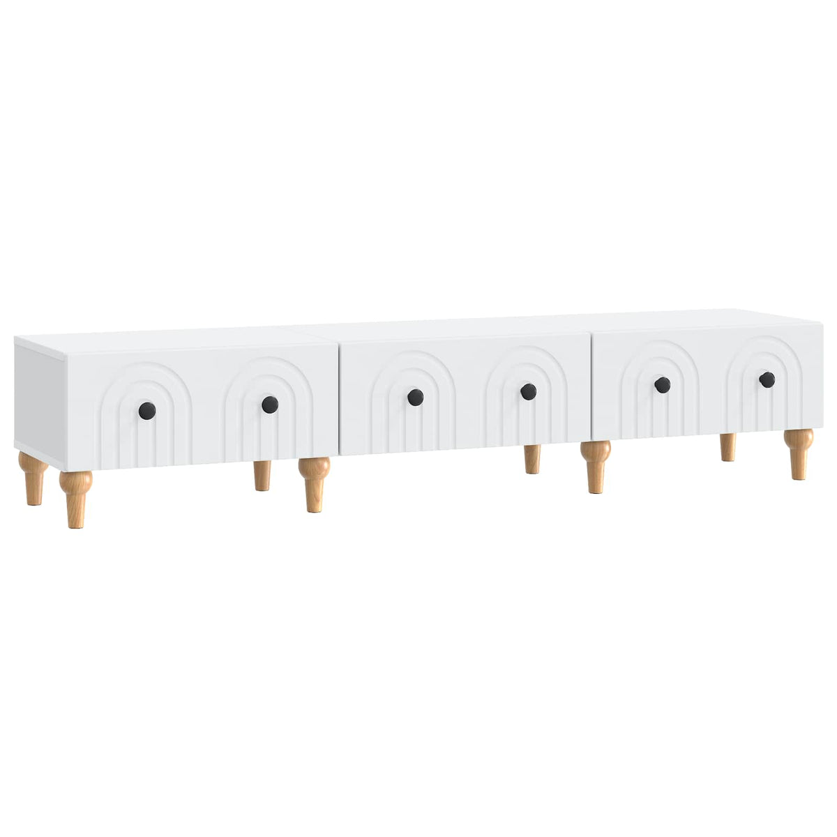 TV-Schränk mit Schubladen Weiß 147 x 34,5 x 30 cm Holzwerkstoff