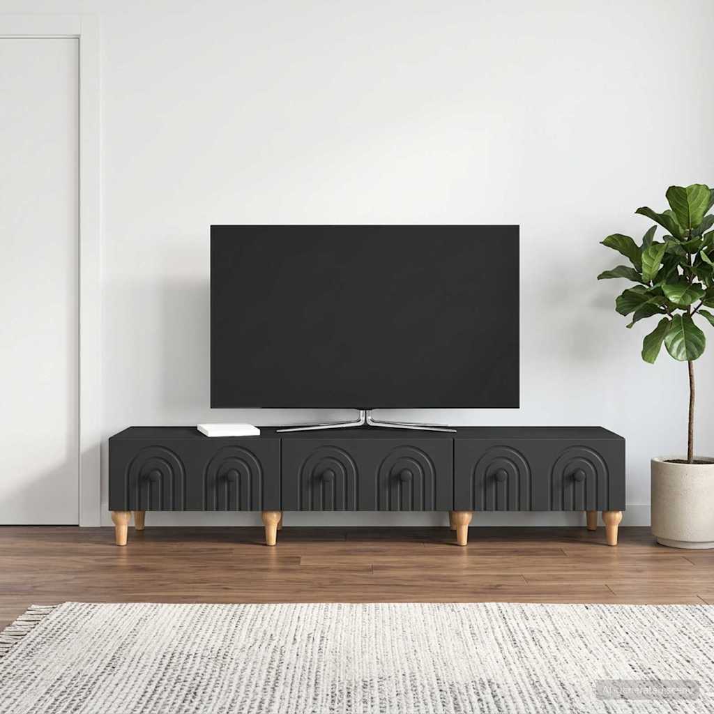 TV-Schränk Schwarz 147 x 34,5 x 30 cm Holzwerkstoff