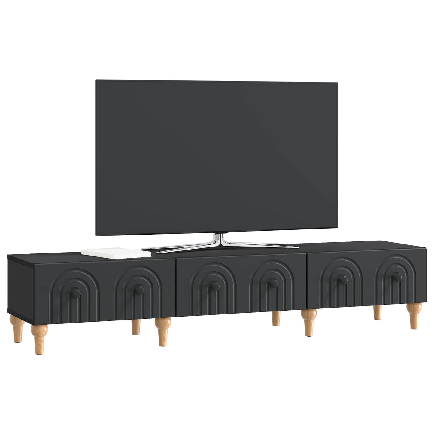 TV-Schränk Schwarz 147 x 34,5 x 30 cm Holzwerkstoff