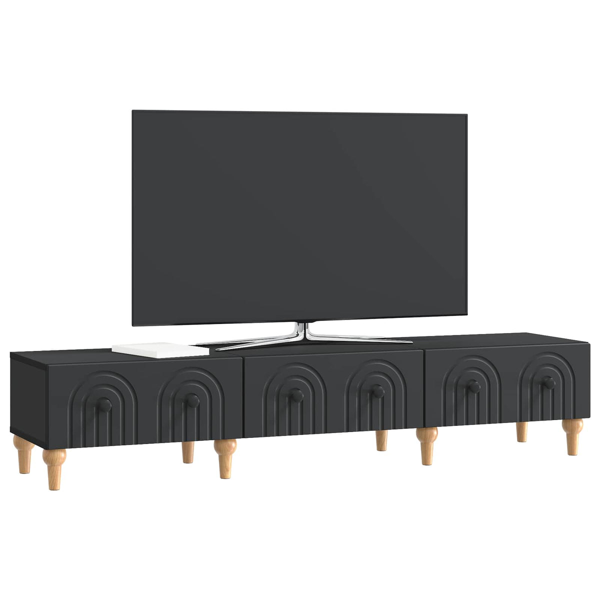 TV-Schränk Schwarz 147 x 34,5 x 30 cm Holzwerkstoff