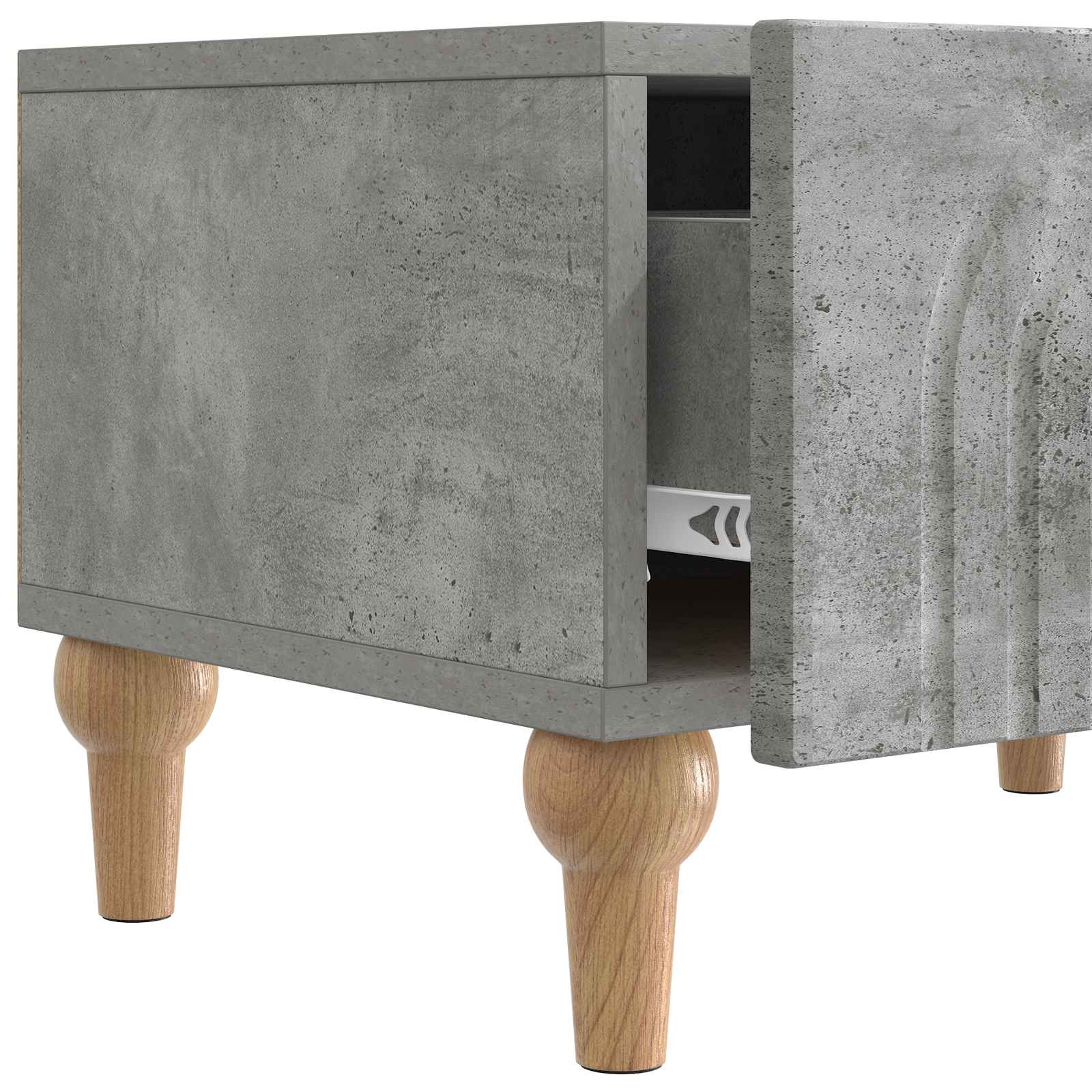 TV-Schränk Betongrau 147 x 34,5 x 30 cm Holzwerkstoff