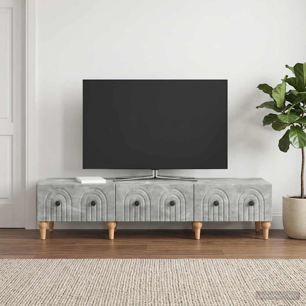 TV-Schränk Betongrau 147 x 34,5 x 30 cm Holzwerkstoff