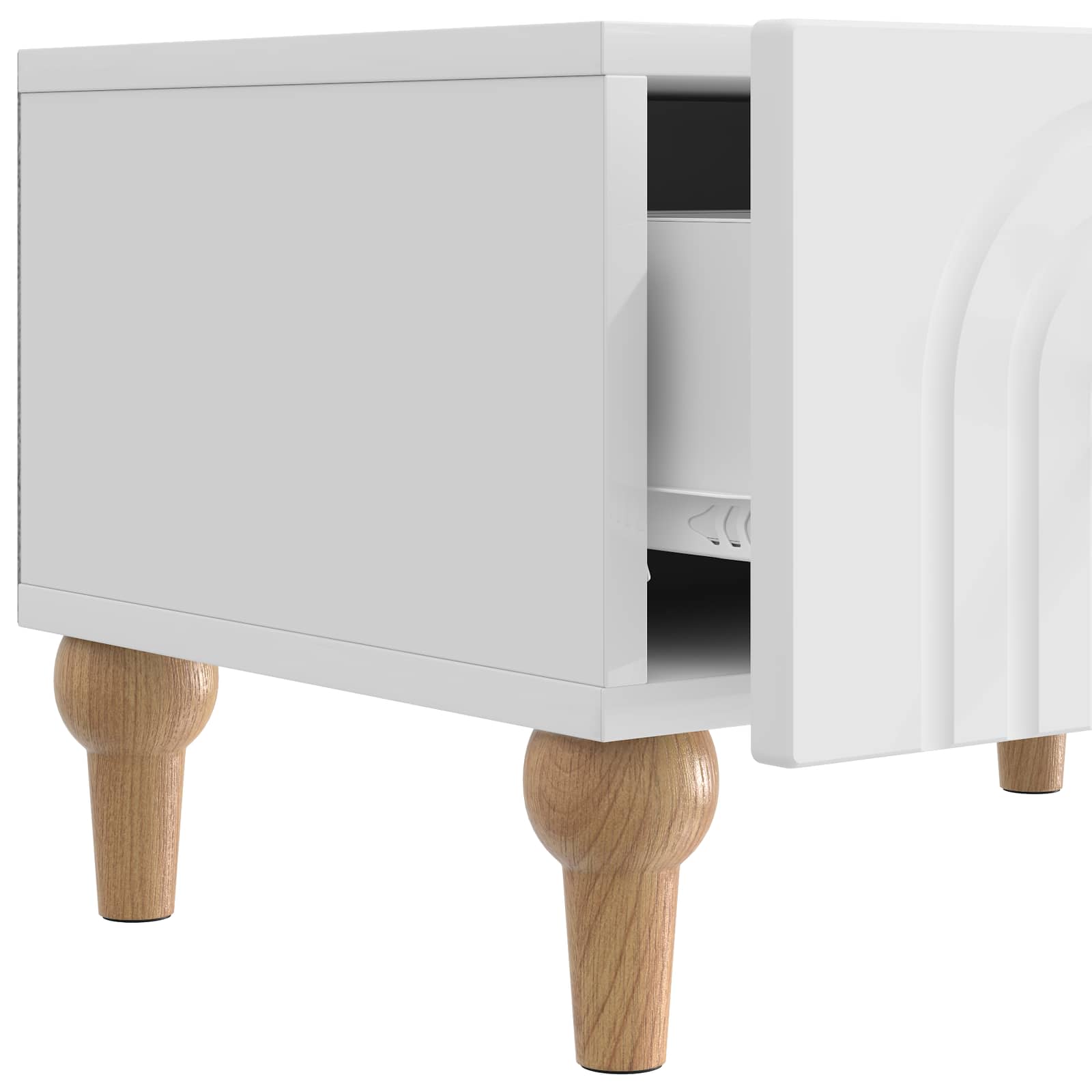 TV-Schränk Hochglanz Weiß 147 x 34,5 x 30 cm Holzwerkstoff