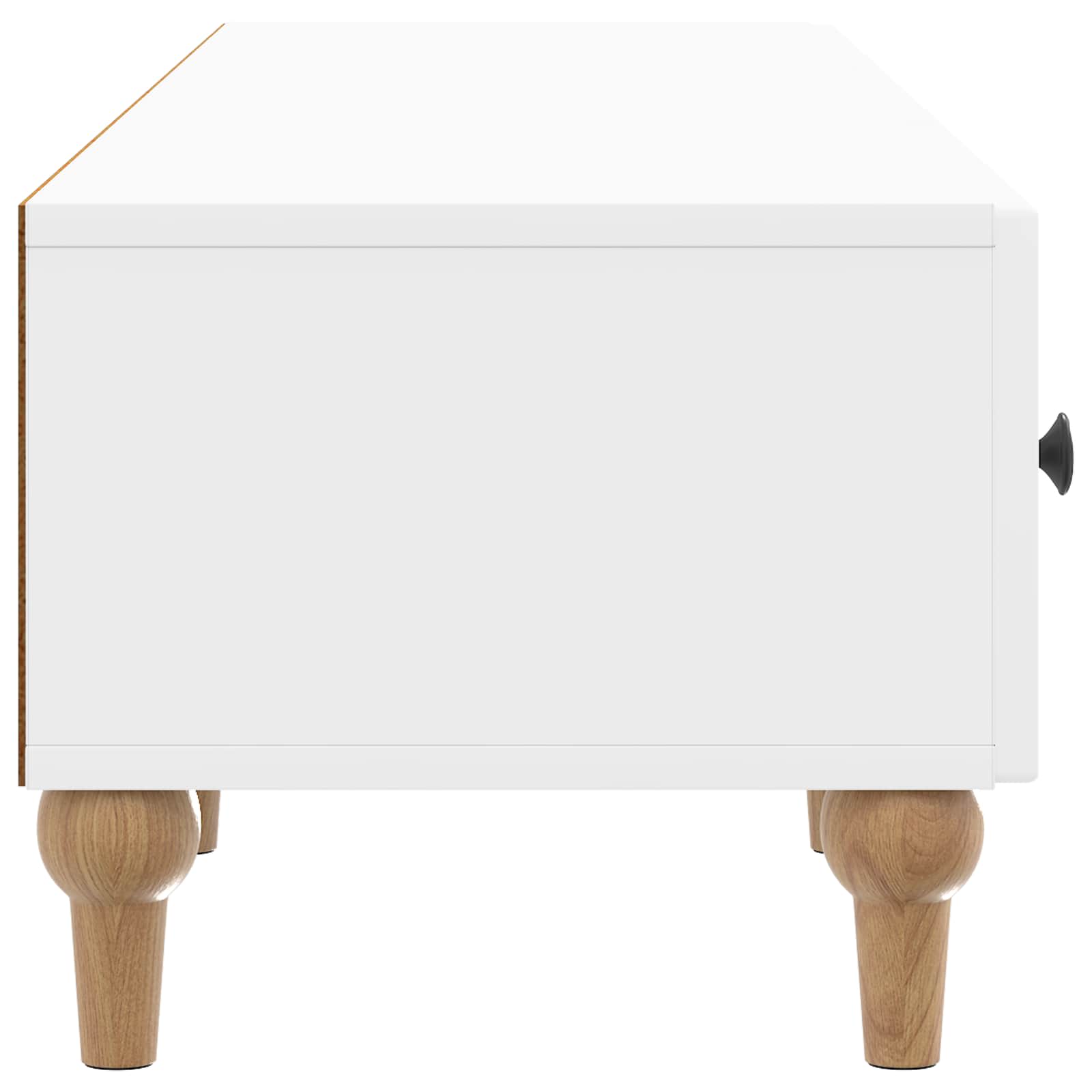 TV-Schränk Hochglanz Weiß 147 x 34,5 x 30 cm Holzwerkstoff
