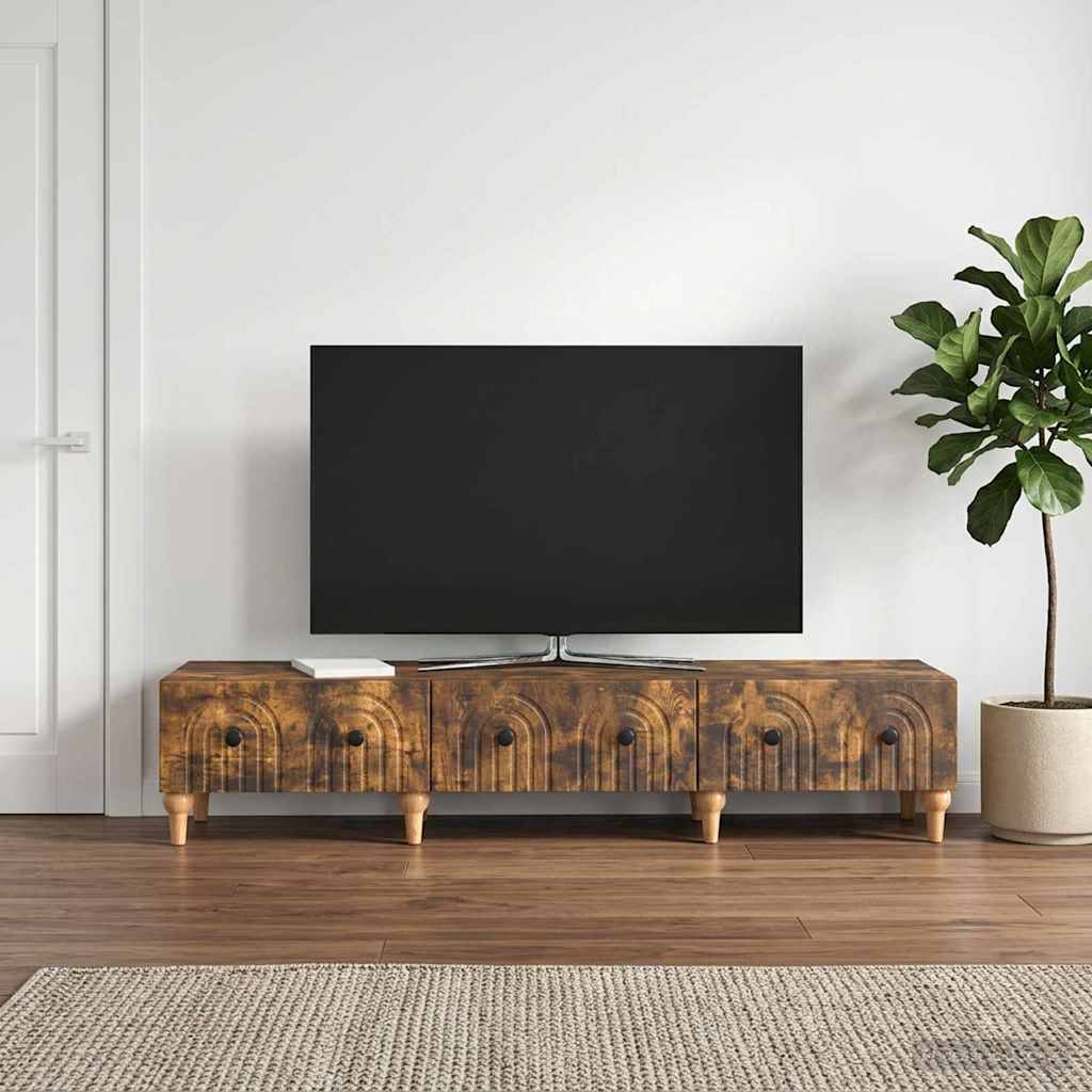 TV-Schränk Geräucherte Eiche 147 x 34,5 x 30 cm Holzwerkstoff