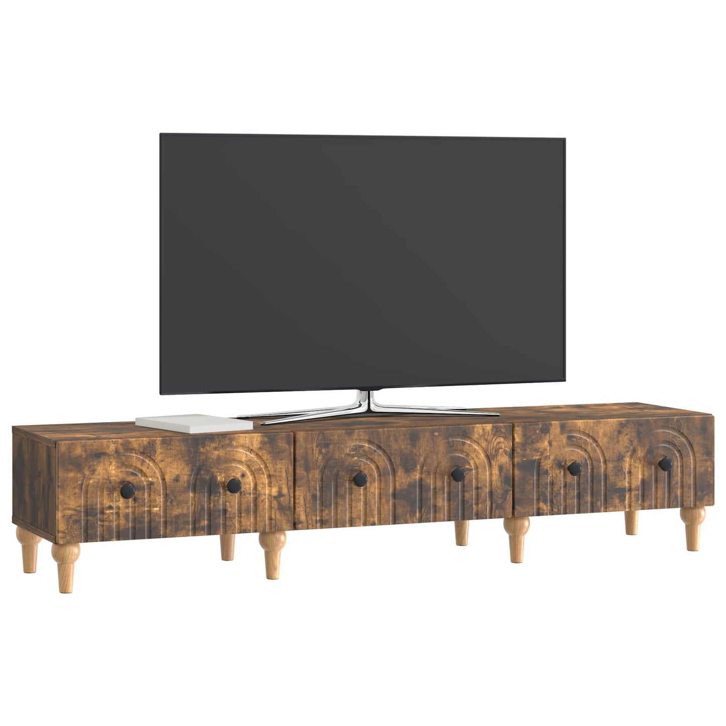 TV-Schränk Geräucherte Eiche 147 x 34,5 x 30 cm Holzwerkstoff