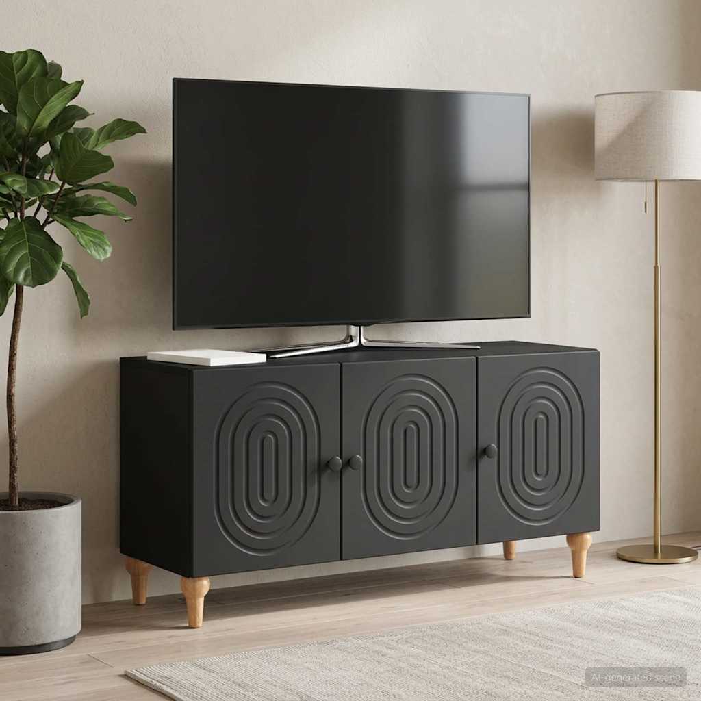 TV-Schränk 99 x 34,5 x 50 cm Schwarz Holzwerkstoff