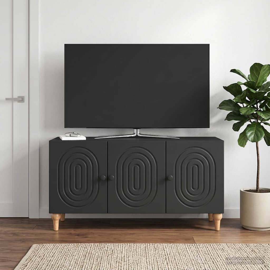 TV-Schränk 99 x 34,5 x 50 cm Schwarz Holzwerkstoff