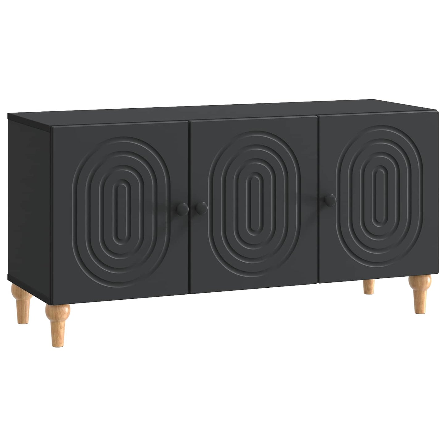 TV-Schränk 99 x 34,5 x 50 cm Schwarz Holzwerkstoff