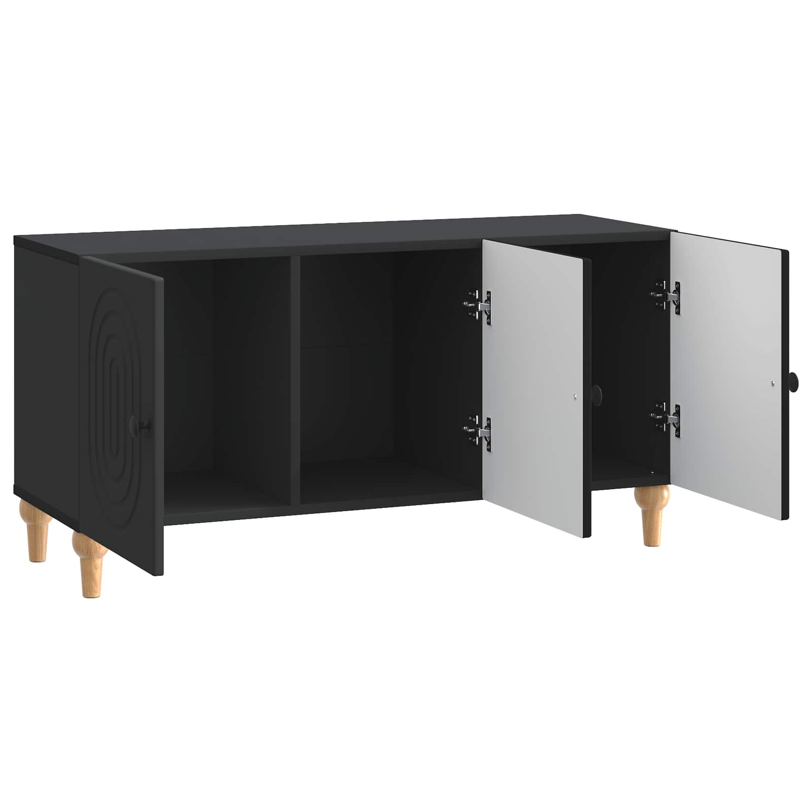 TV-Schränk 99 x 34,5 x 50 cm Schwarz Holzwerkstoff