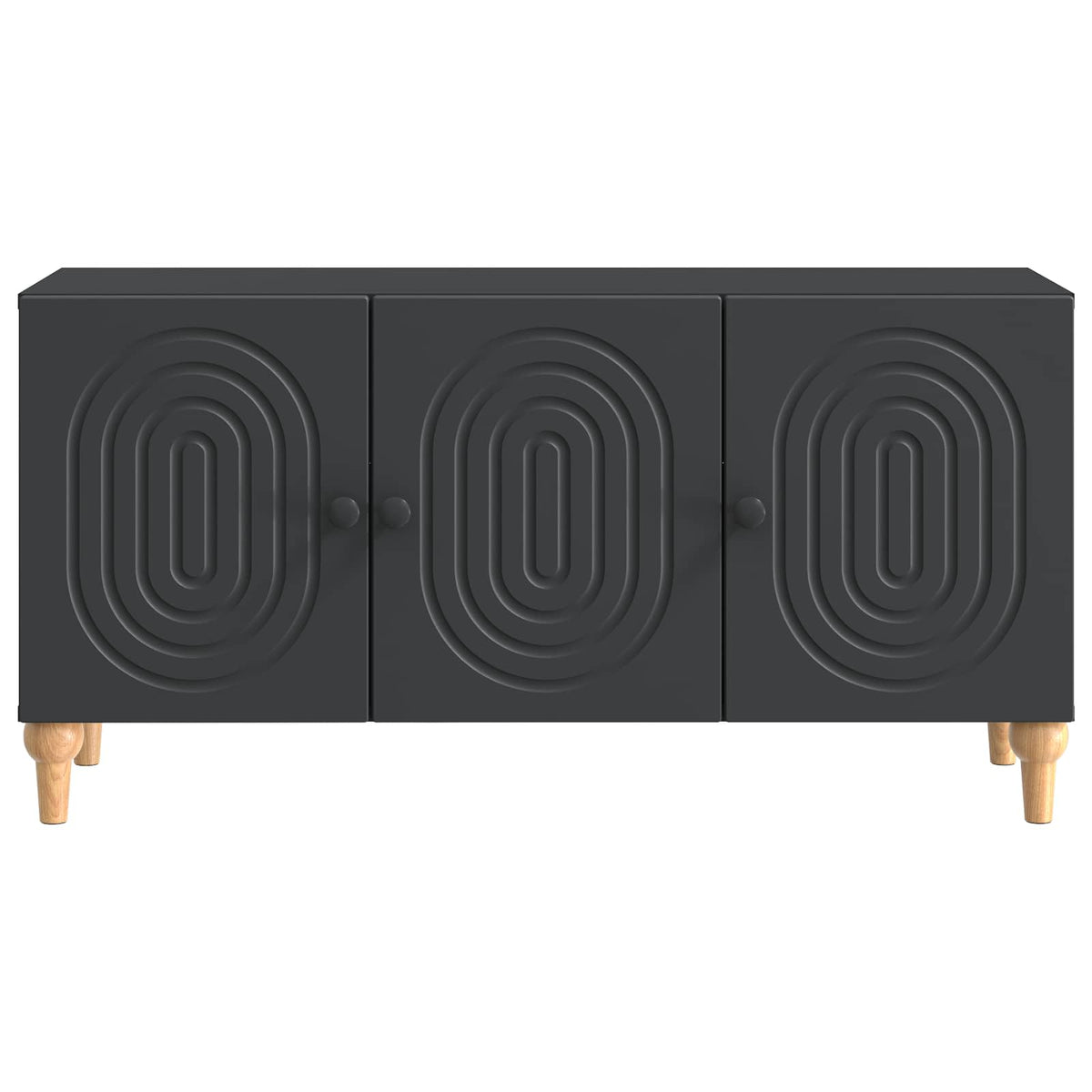 TV-Schränk 99 x 34,5 x 50 cm Schwarz Holzwerkstoff
