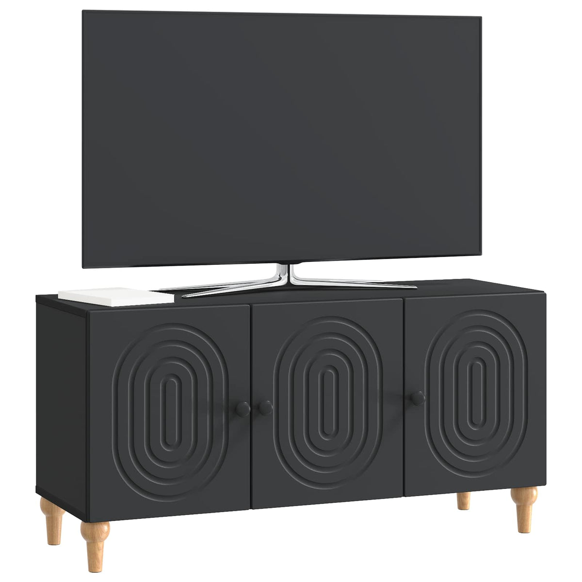 TV-Schränk 99 x 34,5 x 50 cm Schwarz Holzwerkstoff