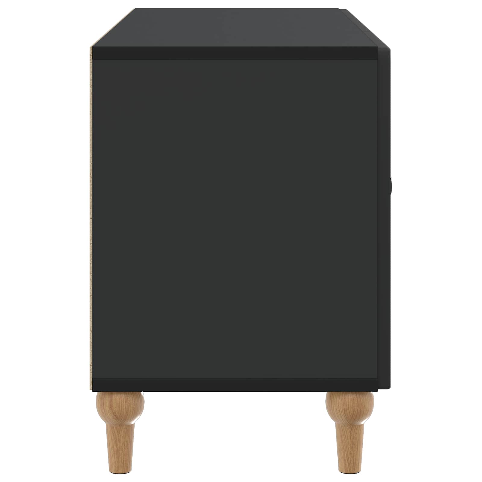 TV-Schränk 99 x 34,5 x 50 cm Schwarz Holzwerkstoff