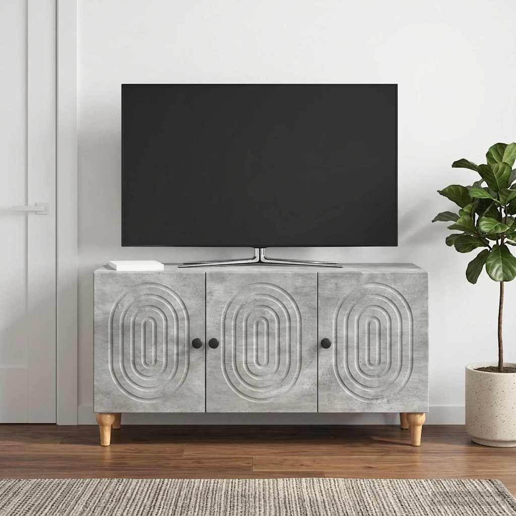TV-Schränk 99 x 34,5 x 50 cm Betongrau Holzwerkstoff