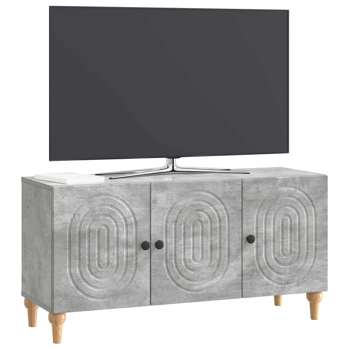 TV-Schränk 99 x 34,5 x 50 cm Betongrau Holzwerkstoff