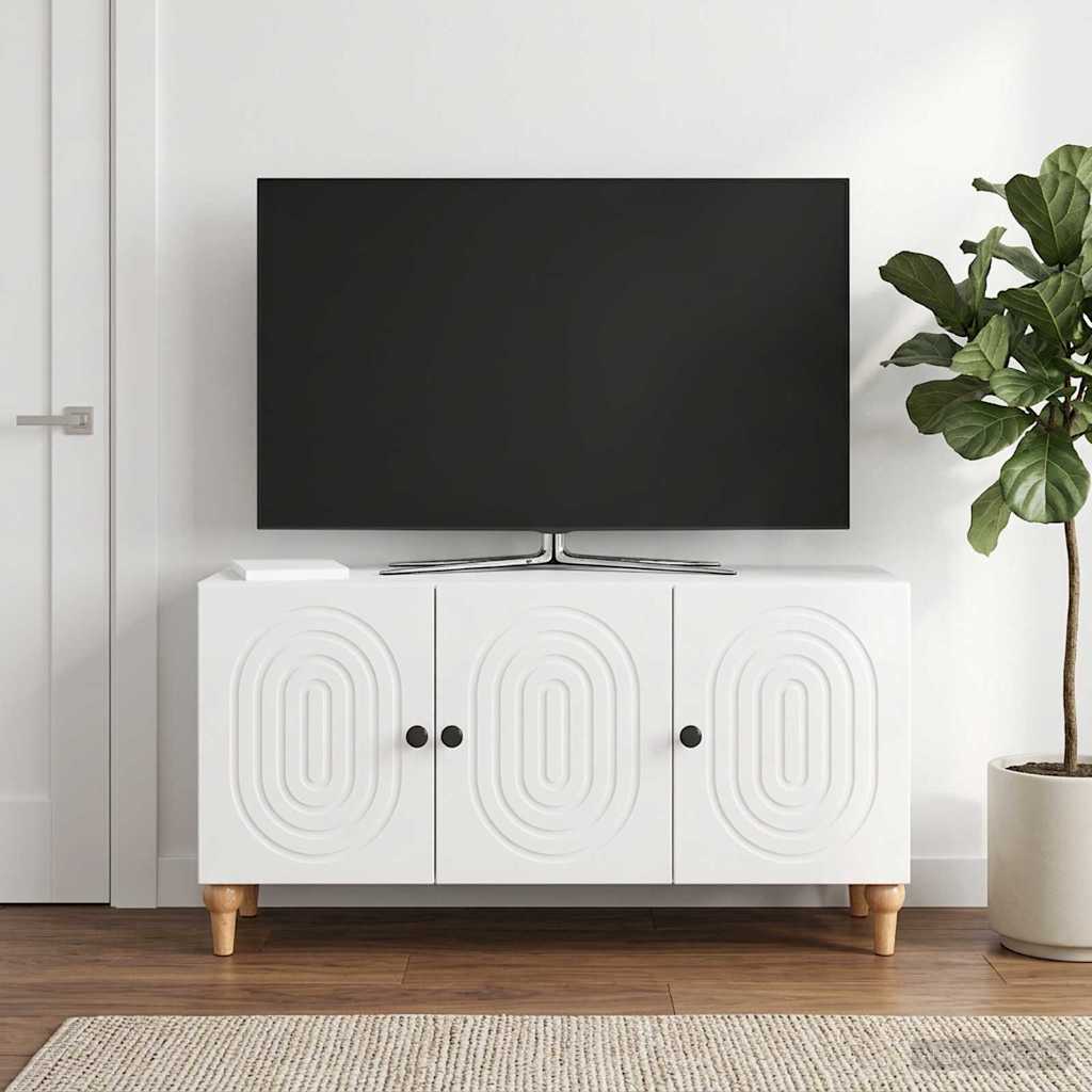 TV-Schränk 99 x 34,5 x 50 cm Hochglanz Weiß Holzwerkstoff